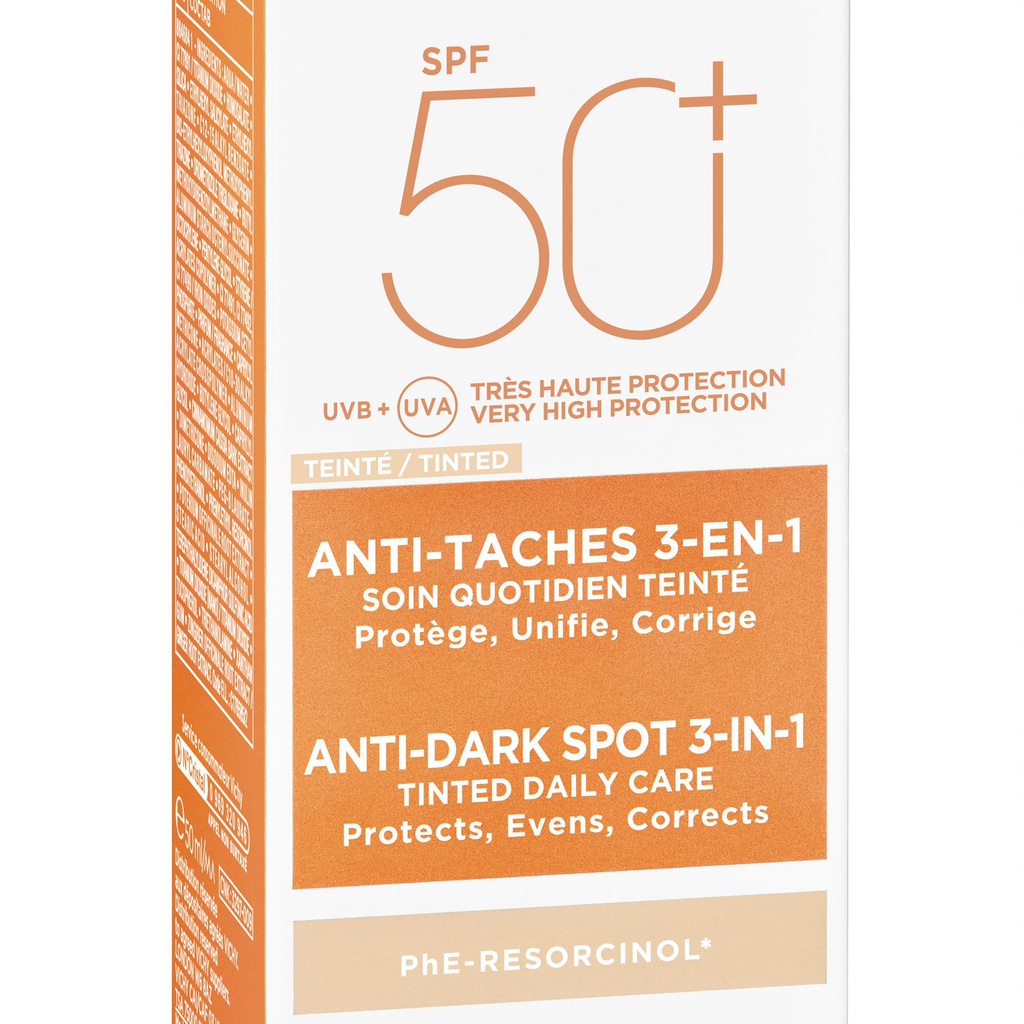 VICHY IDEAL SOLEIL CREME TEINTE ANTI-TACHES 3 EN 1 SPF50+ 50ML