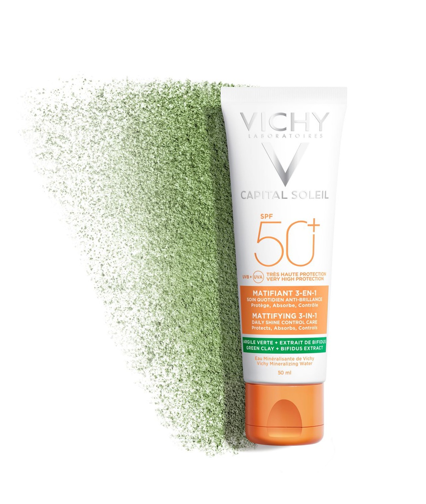 VICHY CAPITAL SOLEIL MATIFIANT 3 EN 1 SPF 50+ 50ML