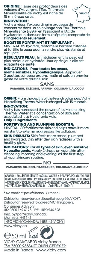 VICHY MINERAL 89 F 50ML