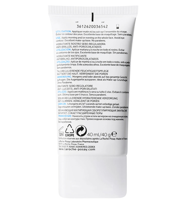 LA ROCHE POSAY EFFACLAR MAT HYDRATANT SEBO-REGULATEUR 40ML