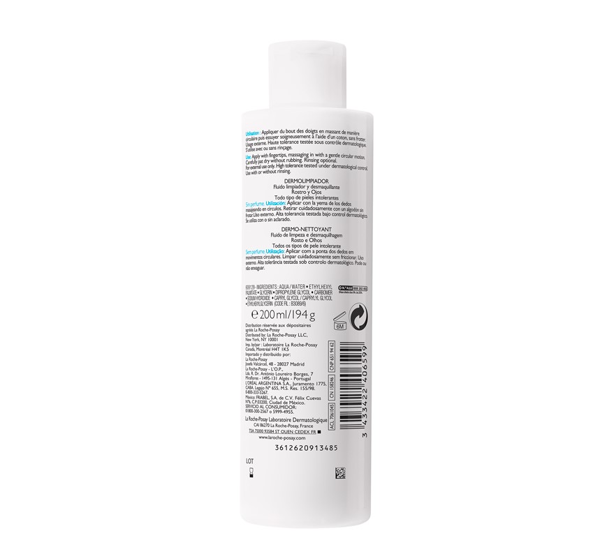 LA ROCHE POSAY TOLERIANE DERMO NETTOYANT FL200ML