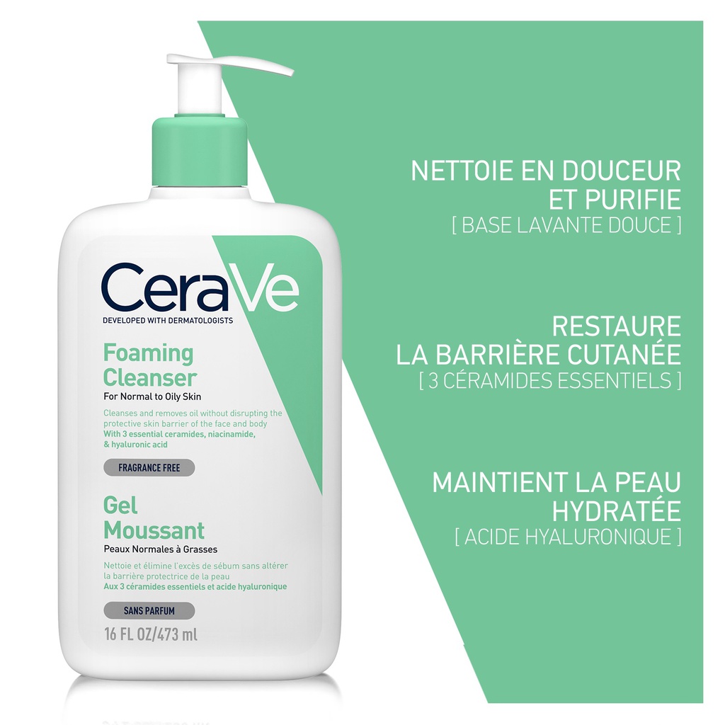 CERAVE GEL MOUSSANT NETTOYANT 473ML