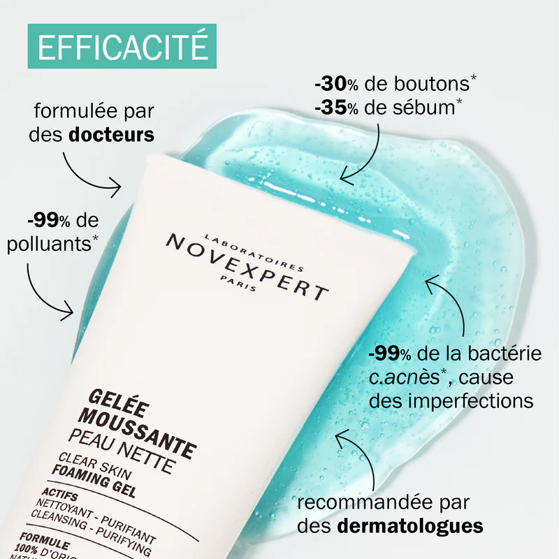 NOVEXPERT GELEE MOUSSANTE PEAU NETTE TRIO-ZINC 150G