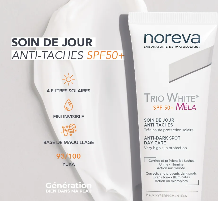 NOREVA TRIO WHITE MELA SOIN DE JOUR ANTI-TACHES SPF50+ 50ML 