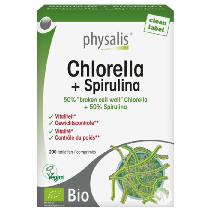 PHYSALIS CHLORELLA + SPIRULINA - 200 COMPRIMES