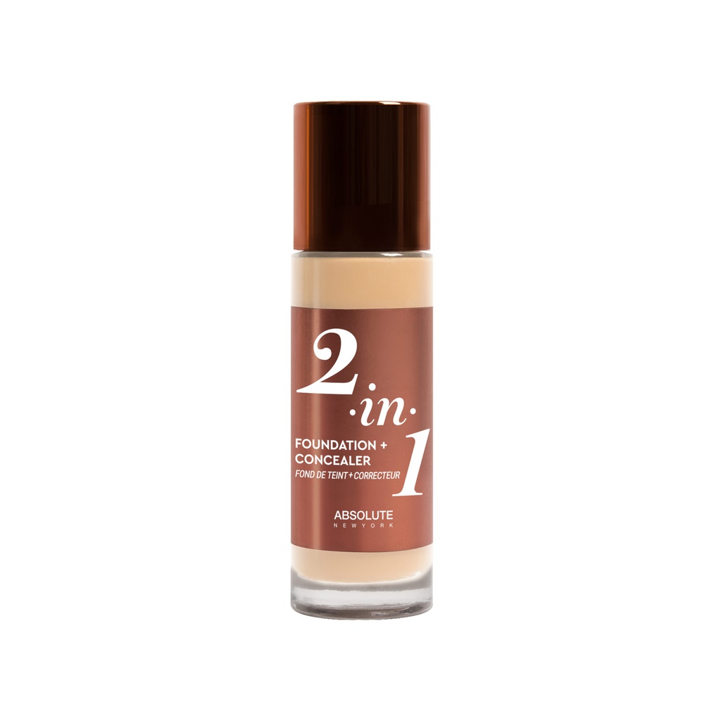 ABSOLUTE NY 2IN1 FOUNDATION & CONCEALER - COOL PORCELAIN MFFC01