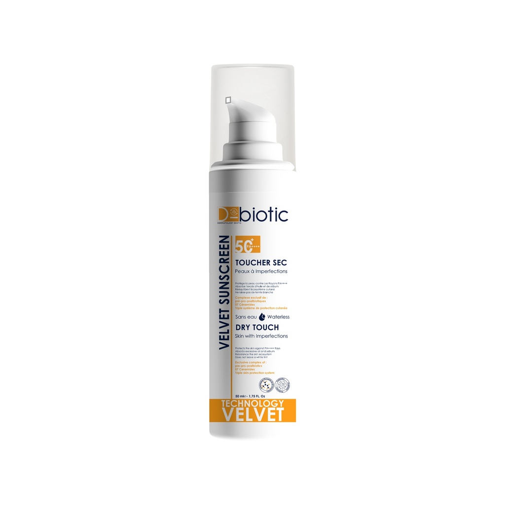 D-BIOTIC VELVET SUNSCREEN TOUCHER SEC SPF50+ 50ML