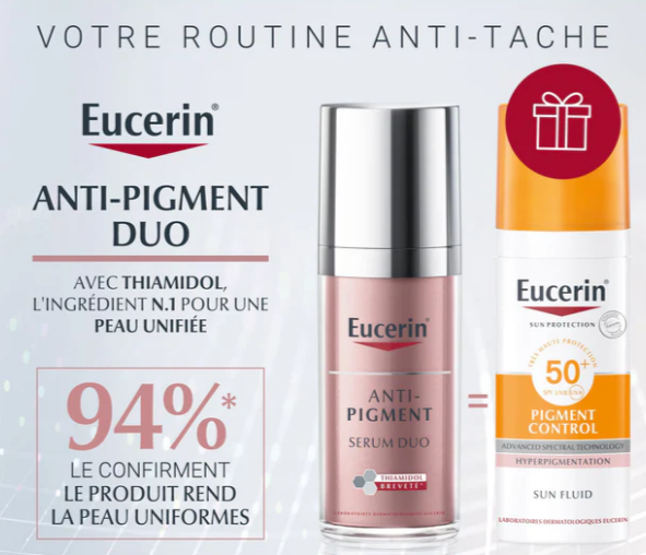 EUCERIN PACK ANTI-PIGMENT SERUM DUO 30ML + ECRAN ANTI-PIGMENT SPF50+ 50ML OFFERT