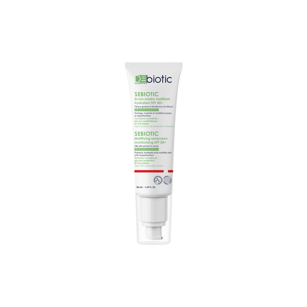 D-BIOTIC SEBIOTIC ECRAN SOLAIRE MATIFIANT SPF50+ 50ML 