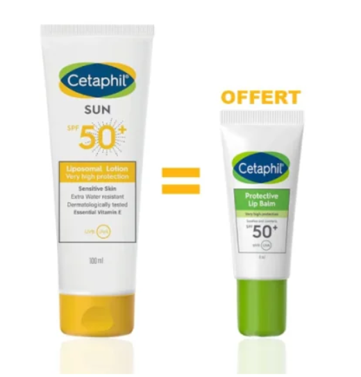 CETAPHIL PACK SUN LIPOSOMAL LOTION SPF50+ 100ML + PROTECTIVE LIP BALM SPF50+ 8ML OFFERT