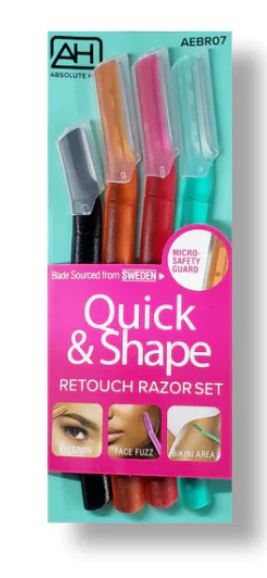 ABSOLUTE NY AH QUICK SHAPE & RETOUCH RAZOR SET AEBR07 