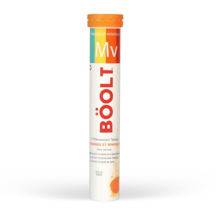 BOOLT VITAMINES ET MINERAUX EFFERVESCENTS - 17U 