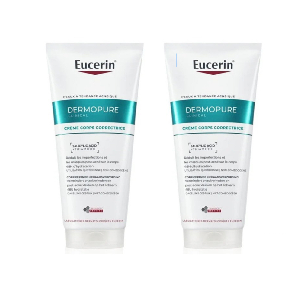 EUCERIN PACK DERMOPURE CLINICAL CREME CORPS CORRECTRICE 2*200ML