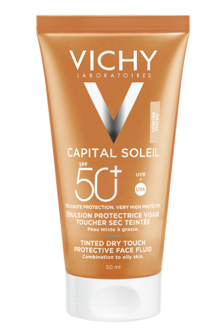 VICHY CAPITAL SOLEIL EMULSION TOUCHER SEC TEINTEE SPF50 50ML