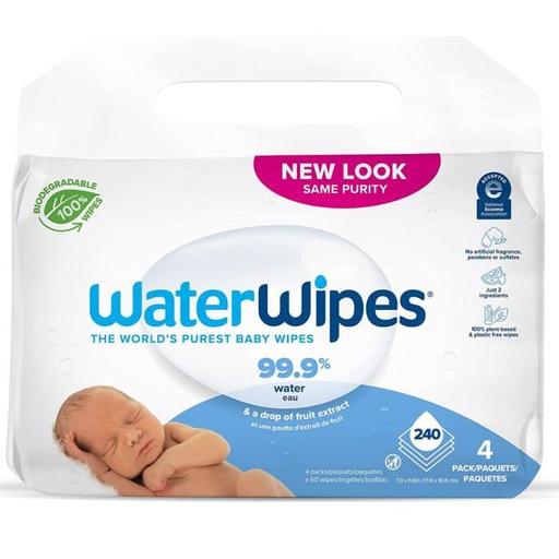 [5099514400135] WATERWIPES LINGETTES BEBE 4*60U