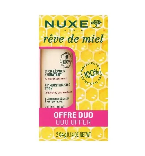 NUXE REVE DE MIEL STICK LEVRES HYDRATANT 2*4G