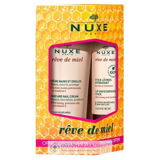 [3264680029608] NUXE PACK REVE DE MIEL STICK LEVRES + CREME MAINS 30ML