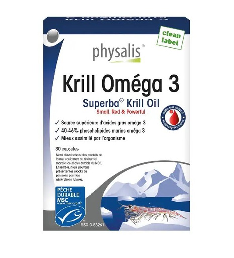 [5412360001750] PHYSALIS KRILL OMEGA 3 - 30 CAPSULES