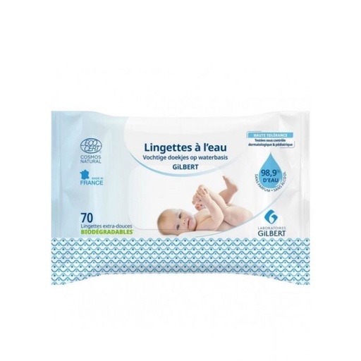[3518646860331] GILBERT LINGETTES A L' EAU BIODEGRADABLES 70U