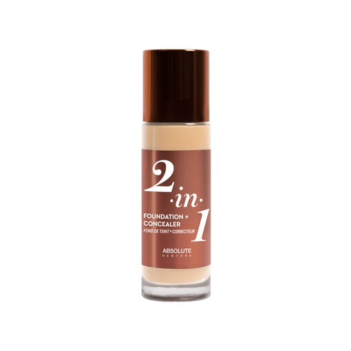 [888432949056] ABSOLUTE NY 2IN1 FOUNDATION & CONCEALER - COOL PORCELAIN MFFC01