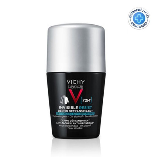[3337875894234] VICHY HOMME DEODORANT 72H INVISIBLE RESIST ROLL-ON 50ML