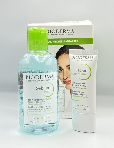 [0305001050006] BIODERMA PACK SEBIUM PORE REFINER 30ML + SEBIUM H2O 250ML A -50%