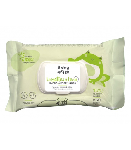 [3760162124118] MKL BABY GREEN LINGETTES A L'EAU BIO 60U