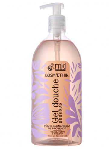 [3760162124293] MKL COSM'ETHIK GEL DOUCHE PECHE BLANCHE BIO 1L   