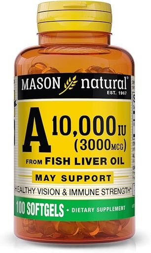 [311845059215] MASON NATURAL VITAMIN A 10000IU 100 SOFTGELS