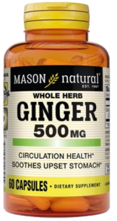 [311845113955] MASON NATURAL GINGER 500MG 60 CAPSULES 