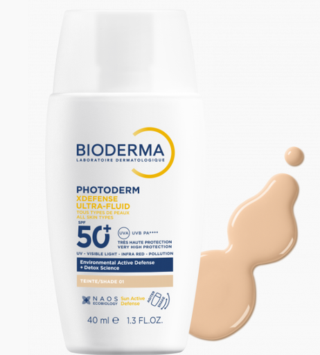 [3701129813621] BIODERMA PHOTODERM XDEFENSE ULTRA-FLUID SPF50+ TEINTE 01 40ML