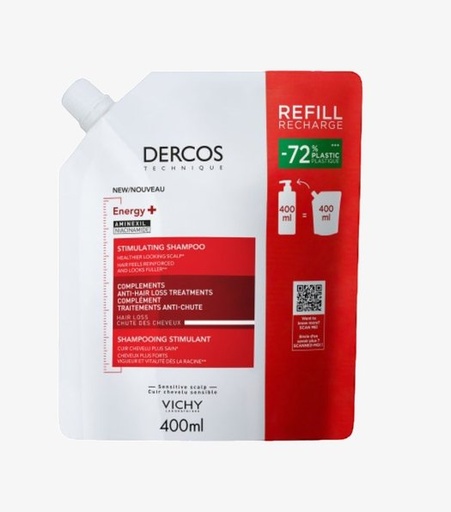 [3337875902823] VICHY DERCOS ENERGISANT SHAMPOOING STIMULANT RECHARGE 400ML 