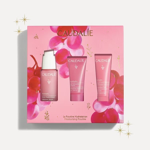 [3522930005216] CAUDALIE COFFRET LA ROUTINE HYDRATATION - SERUM, MASQUE-CREME & GELEE NETTOYANTE