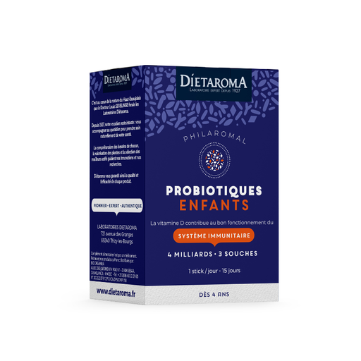 [3460341516030] DIETAROMA PHILAROMAL PROBIOTIQUES ENFANTS- SYSTEME IMMUNITAIRE - 15 STICKS