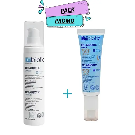 D-BIOTIC PACK ECLABIOTIC INTENSE 50ML + SOLAIRE TEINTE TRES CLAIR SPF50+ 50ML OFFERT 