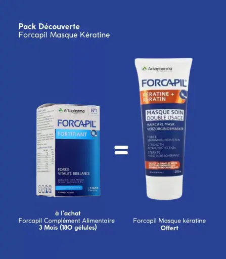 ARKOPHARMA PACK FORCAPIL CHEVEUX ET ONGLES + SHAMPOOING- 180 GELULES
