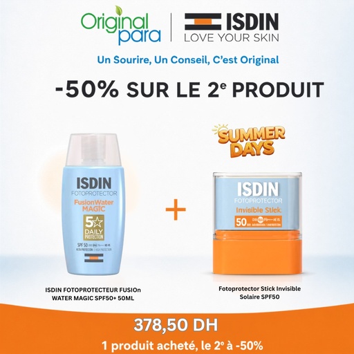 ISDIN PROMO FUSION WATER + STICK INVISIBLE 