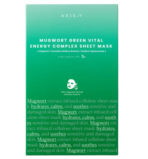 AXIS-Y MUGWORT GREEN VITAL ENERGY COMPLEX SHEET MASK 27ML