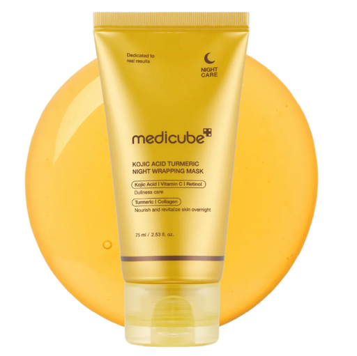 [8800289474859] MEDICUBE KOJIC ACID TURMERIC NIGHT WRAPPING MASK 75ML