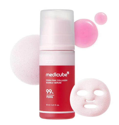 [8800289478796] MEDICUBE PDRN PINK COLLAGEN BUBBLE SERUM 95ML