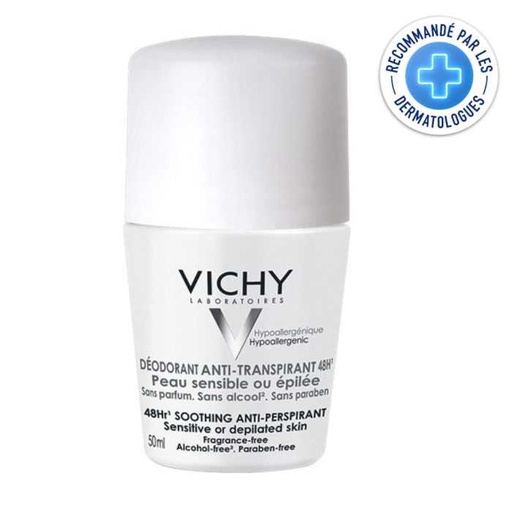 [3337871320324] VICHY DEODORANT ANTI-TRANSPIRANT 48H PEAU SENSIBLE OU EPILEE ROLL-ON 50ML