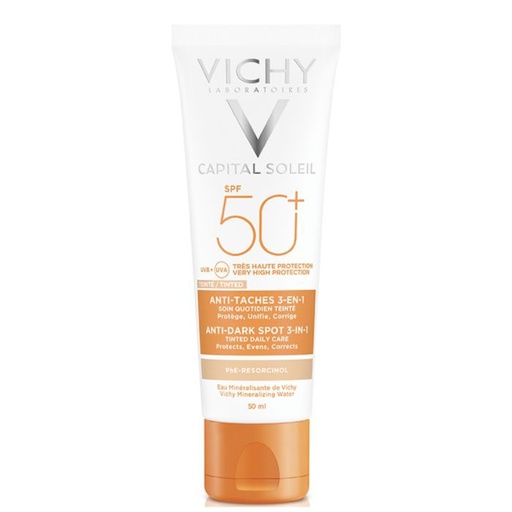 [3337875419802] VICHY CAPITAL SOLEIL SOIN ANTI-TACHES 3EN1 TEINTE SPF50+ 50ML