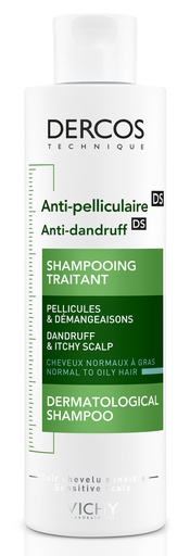 [3337871330286] VICHY DERCOS ANTI-PELLICULAIRE DS SHAMPOOING TRAITANT CHEVEUX NORMAUX A GRAS 200ML