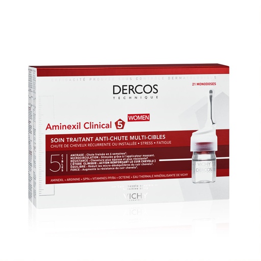 [3337875522786] VICHY DERCOS AMINEXIL CLINICAL 5 FEMMES 21 AMPOULES