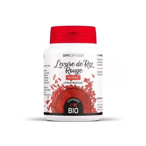 [3700216211432] GPH EXTRAIT DE LEVURE DE RIZ ROUGE 180 COMPRIMES DOSES A 299 MG