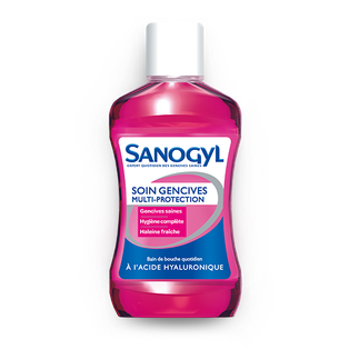 SANOGYL BAIN BOUCHE SOIN GENCIVES MULTI -PROTECTION A L'ACIDE HYALURONIQUE 500 ML
